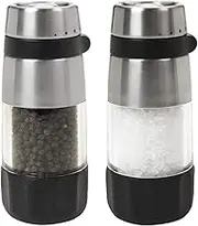Oxo Accent Mess-Free Salt & Pepper Grinder Set, Silver
