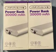 2-Infinitive Power Bank 20000 mAh USB-C Input&Out Portable Charge Battery Packs.