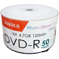 在飛比找蝦皮購物優惠-KOKOLO 相片式亮面滿版可印式DVD-R 16X (50