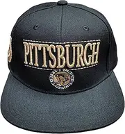 Mitchell & Ness NHL Pittsburgh Penguins The City Snapback Hat Cap Black, Black, One Size