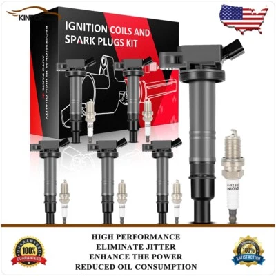 Ignition Coils & Spark Plugs For Toyota FJ Cruiser 2007-2009 Tundra 2005-11 4.0L (for: Toyota)
