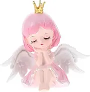 Generic Mini Resin Angel Girl Cake Topper Cute Decoration for Birthday Cakes Lovely Desktop Decor for Celebrations and Special Events