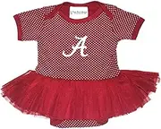 [Two Feet Ahead] Alabama Crimson Tide Polka Dot Newborn Infant Tutu Creeper Bodysuit