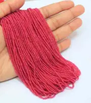 Amazing Ruby Chalcedony Micro Cut Rondelle Faceted Gemstone Beads, AAA+ Quality