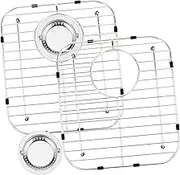 CRILSTYLEO Stainless Steel Sink Rack Dishwasher Rack with Grid for Sink Bottom from Scratches Easy to Install
