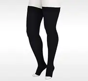 (II, Beige) - Juzo Soft Thigh High With Silicone Dot Band 30-40mmHg Open Toe, I, Beige