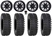 MSA ThunderLips 14" Wheels Black 27" XT400 Tires Polaris RZR Turbo S / RS1