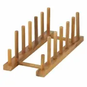 NEW DAVIS AND WADDELL ACACIA WOOD PLATE STAND Storer Holder HOLDS 6 PLATES