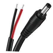 DC Power Pigtail Cable,16AWG DC Barrel Plug Connector 2.1mm x 5.5mm DC Male