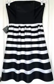White House Black Market Sz 4 Women's Strapless Cocktail Dress w/Straps $168 NWT