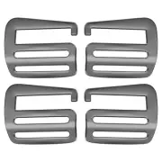 2 Pair g Hook Webbing Slide Buckles 38mm Metal g Hooks Webbing Clips Grey