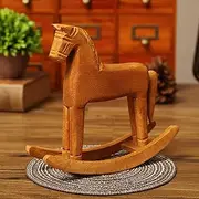 Wooden Rocking Horse: Pine Handcrafted Decor Piece for Home or Office, Ideal for Display or Showcase, Great as a Treat