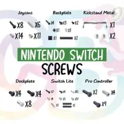 Nintendo Switch Screws, Joycons Screws, Switch Lite Screws, ProController Screws