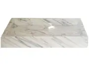 Eden Bath EB_S040CW-P Rectangular Vessel Sink In White Carrara Marble