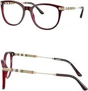 [BURBERRY] BE2255Q Square Shape Acetate Eyeglasses with eSHADES Luxury Eyewear Kit Bundle, Havana Frame | Clear Lens