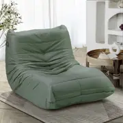 Oikiture Floor Sofa Accent Chair Foam Frameless Lazy Couch Lounge Green