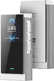 SHANLING UA6 Headphone Amplifier, Portable USB DAC Amp, CS43131x4 DAC, 768kHz/32bit DSD512, 1.3IN Display, for Android/iOS/Mac/Windows, 3.5/4.4mm/SPDIF Output, up to 361mW@32Ω Output (Grey)