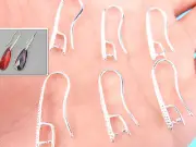 10PCS DIY Making Jewelry Findings Silver Dangle Pinch Bail Ear Wire Hook