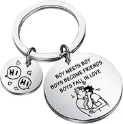 [BLEOUK] Heart Stopperr Inspired Keychain Nick And Charlie Fans Gift Lgbtq Gay Pride Bookish Gift