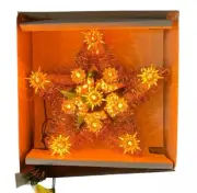 Vintage Electric lighted Gold Star tree topper