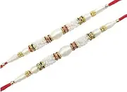 SLNDOKTG Rakhi for Brother Designer Rakhi with Colorful Beads Designer Rakhi, Indian Rakhi, Handmade Rakhi, Rakhi Bracelet Multi Design and Assorted Color Raksh Bandhan Rakhi Set of 2