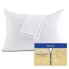 100% Cotton King Pillow Protectors with Zipper, White Pillow Cases King Size ...