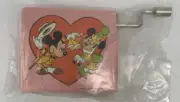 Mickey Minnie Mouse Disney Hand Operated Music Box "Send In The Clowns” New