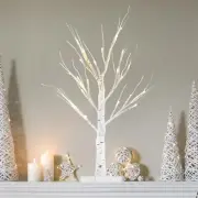 Christmas Tree White Birch Tree with LED Lights 2ft Xmas Decoration