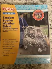 Nuby Baby Kids On The Go Tandem Stroller Weather Shield Rain Cover