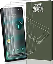 Gelaasso Pack of 4 Screen Protectors Compatible with Google Pixel 6A Tempered Glass Screen Protector, 9H Hardness Film, HD Screen Protector, Ultra Clear Tempered Glass Screen Protector for Google
