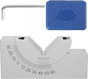 V Block Angle Gauge AP25 0°- 60° Adjustable Micro Angle Gauge Multifunctional Angle V Block Milling High Precision Angle Gauge Block with Wrench for Milling Machine Planer(Silver)