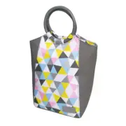 SACHI Go Fresh Insulated Lunch Tote Cooler Bag Stylish Handbag Triangle Mosaic!