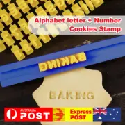 Fondant Cake Alphabet Letter Number Biscuit Cookie Stamp Embosser Mold Cutter Au