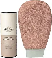 GHAR SOAPS Exfoliating Gloves For Body | Scrub Gloves For Dead Skin Pack of 1 (Pink)