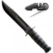 Kabar Ka-Bar USMC Fighting/Utility Knife 1211 + Leather Sheath + Lansky PS-MED01