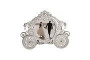 Gibson Gifts Diamond Silver Carriage Photo Frame Anniversary Gift 14x17.5cm