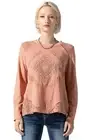Miss Me Long Sleeve Woven Top - Mauve Pink