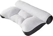 Ergonomic Pillow for Neck and Shoulder Pain,Sleep Enhancing Cervical Support Comfort Goose Down Pillow,Cervical Spine Assist Sleep,Side Back Stomach Sleeper,2