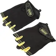 [BESPORTBLE] 1 Pair Gloves Weight Lifting Mittens Fitness Equipment Mittens Training Mitten Finger Protector Anti Slip Fingerless Half-Finger Mitten Protection Mitten Black Nylon