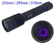Shortwave UV LED Torch UVC 255nm 295nm for Fluorescent Minerals Sterilization