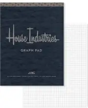 Lot Of 3 House Industries Graph Pad : 40 Acid-Free Sheets Per Pad