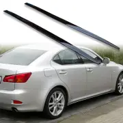 FYRALIP Gloss Black Side Skirt Extension Rocker Panel For Lexus IS XE20 Sedan