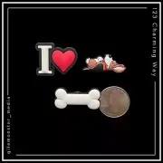 Shoe Charms for Crocs DOG Perro BEAGLE ❤️ BASSETT HOUND Bone Puppy SET of 3