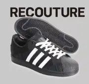 adidas Originals SUPERSTAR atmos SH "RECOUTURE" SUPPLIER WHITE/CORE BLACK 21FW-S