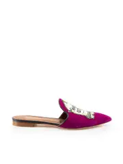Purple 'Way Out' Suede Mules