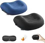 DAWNTREES 2 Pack Ultralight Inflatable Travel Pillow, Neck Support, Foam Fill, Modern Style, 43 cm x 32 cm x 12 cm, Indoor and Outdoor Use, Travel Pillow