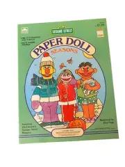 Vintage Sesame Street Seasons Paper Dolls Bert Ernie Prairie Dawn 1984 Uncut