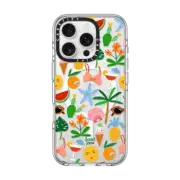 iPhone 16 Pro Clear Case MagSafe Compatible TROPICAL VIBES
