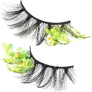 NULYLU Cosplay Lashes 2pcs Sequin False Eyelashes Lash Extensions That Make Your
