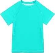 [ODAWA] Vermilion Kids Swim Shirts Quick Dry Short Sleeve Rash Guard Swimming Shirts for Boys and Girls